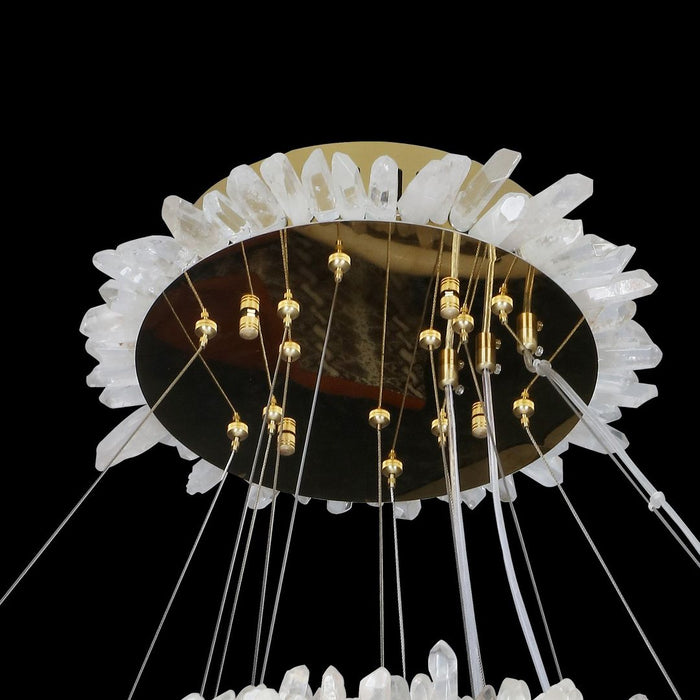 Modern Round/Oval/Linear/Square Natural Crystal Chandelier