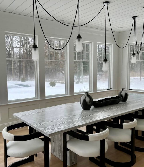 Modern Floating Pears-inspired Frosted Glass Pendant for High-ceiling