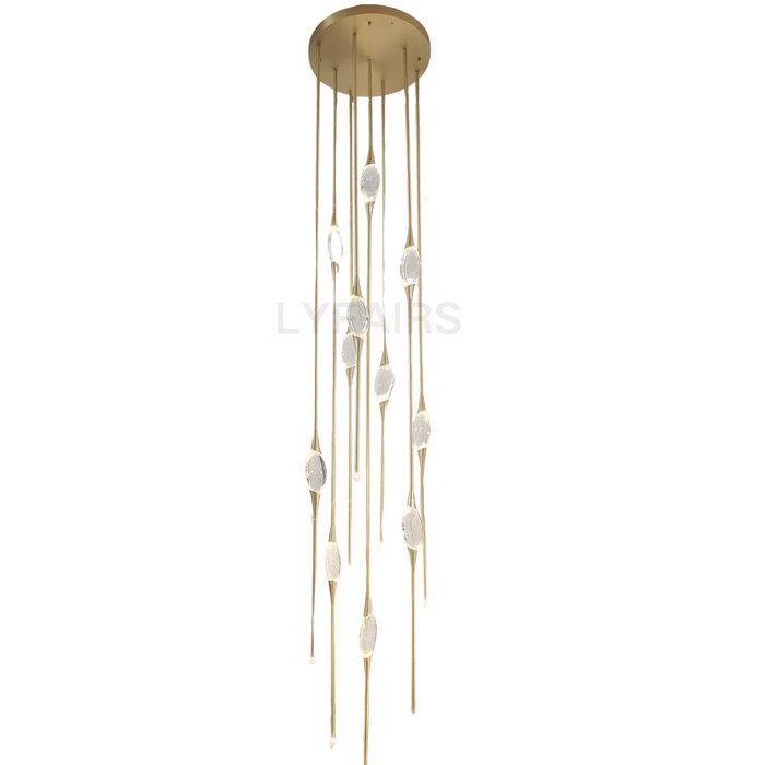 Modern Stick Crystal Chandelier for Staircase/Foyer/Entryway