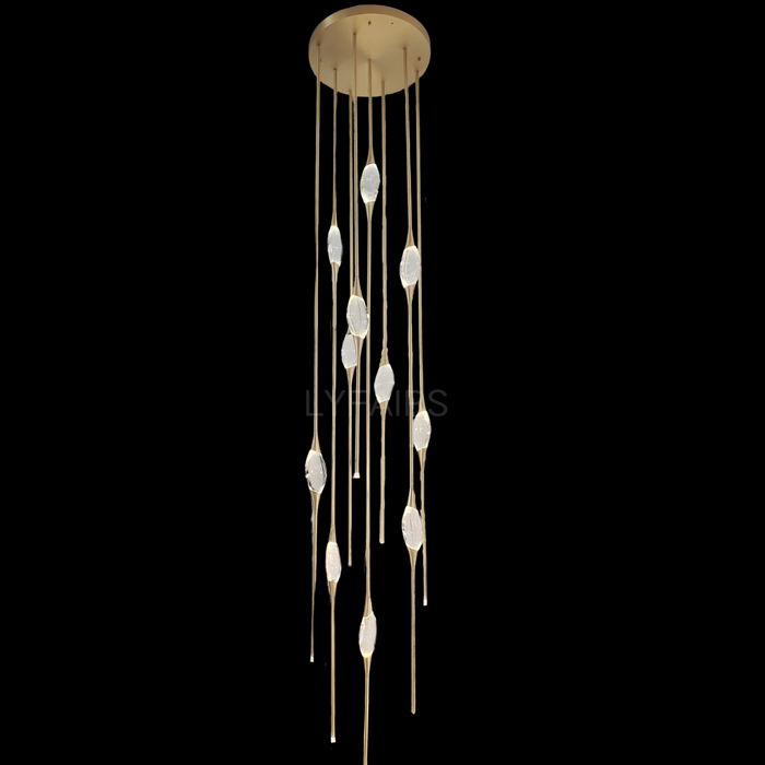 Modern Stick Crystal Chandelier for Staircase/Foyer/Entryway