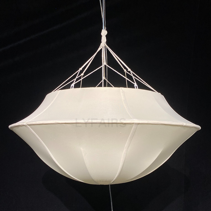 Vintage French Style Cream White Umbrella Chandelier