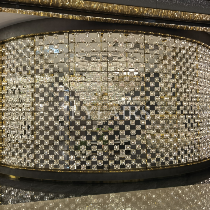 Modern Radiant Crystal Mosaic Screen Partition Wall