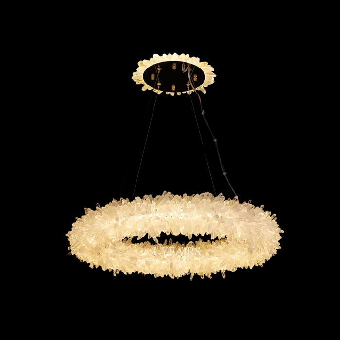 Modern Round/Oval/Linear/Square Natural Crystal Chandelier