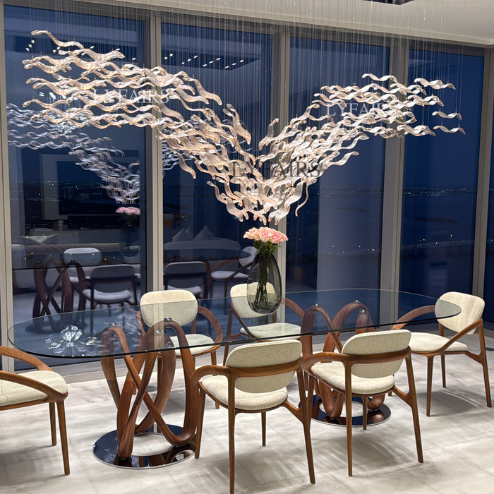 Modern Creative Luxury Seagull Shape Floating Leaves Chandelier for Kitchen Island/Dining Room