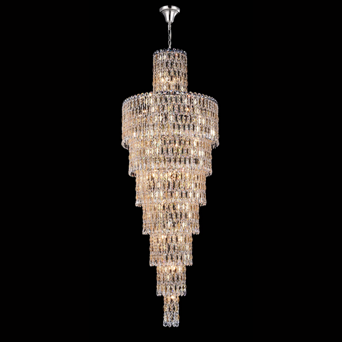 Luxury Large Crystal Chandelier For Hight Ceiling Living Room Long Staircase Light Fixture