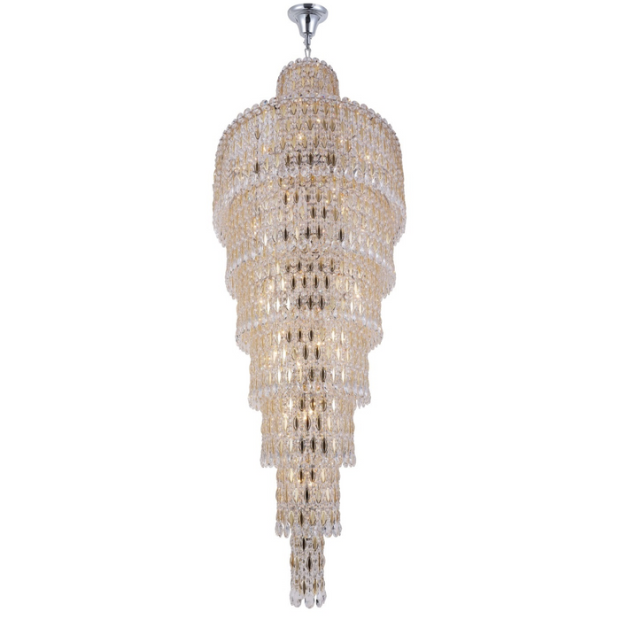 Luxury Large Crystal Chandelier For Hight Ceiling Living Room Long Staircase Light Fixture