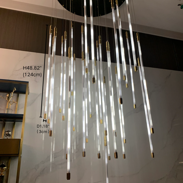 Modern Lightsabers Suspension Floating Chandelier with 512 System for Raindrop Effect