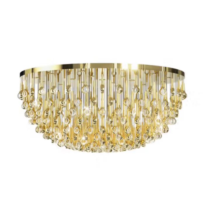 Modern Floating Long Gold Pendant Celing Chandelier for Living Room/High-ceiling