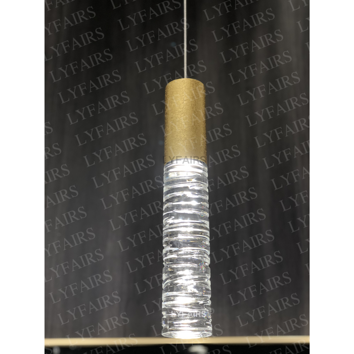 Modern 1/3-Light Cylindrical Crystal Pendant for Kitchen Island/Bedside