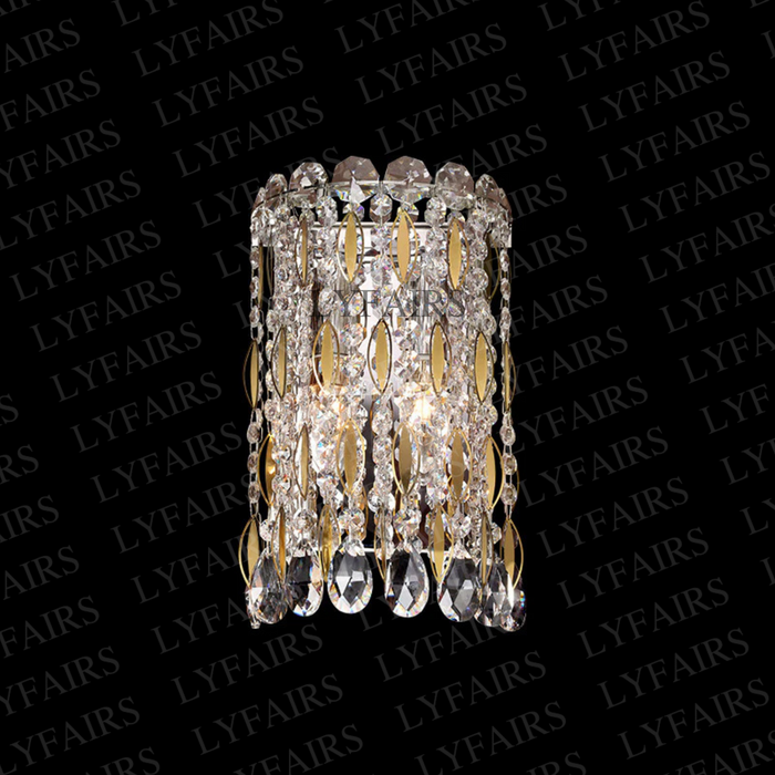 Light Luxury Crystal Beads Leaves Wall Lamp