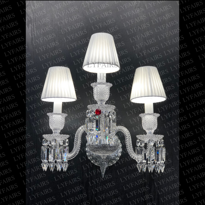 Luxury 3-Candle Crystal Wall Lamp