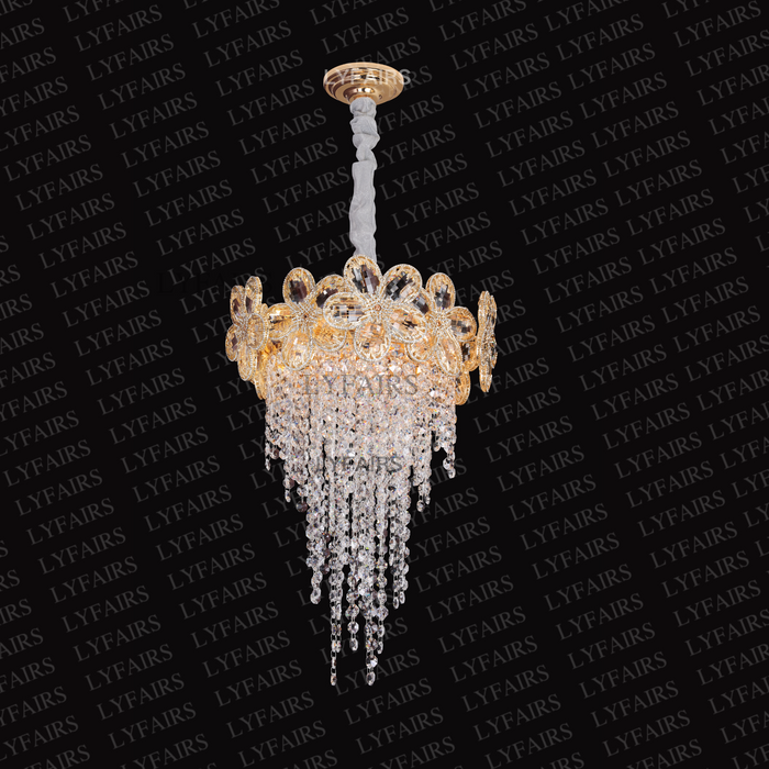 Modern Flower Crystal Tassel Chandelier for Living Room/Dining Room