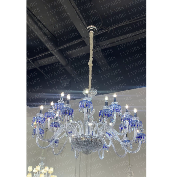 Modern Fancy Blue Crystal Chandelier for Living Room/Bedroom