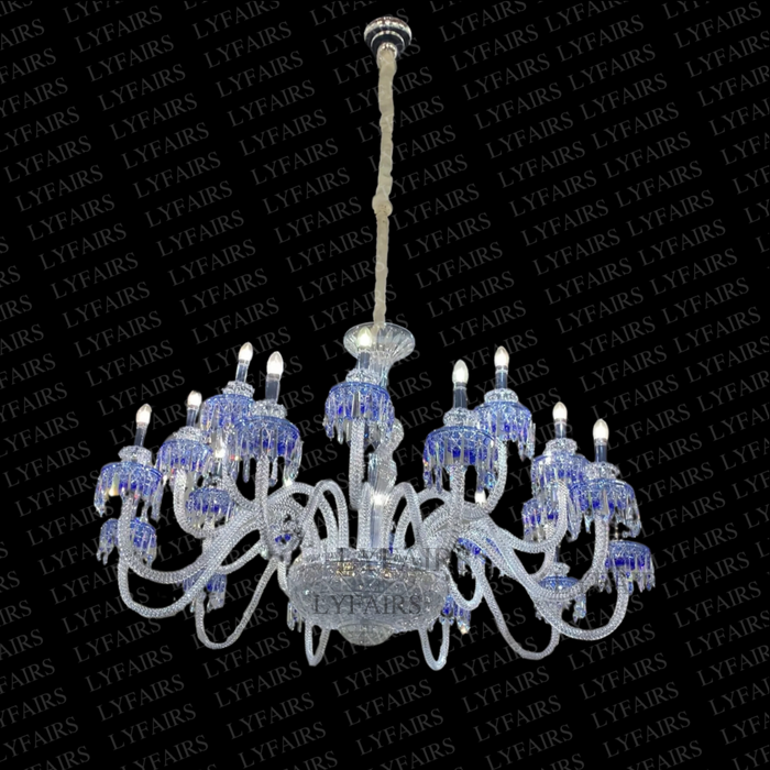 Modern Fancy Blue Crystal Chandelier for Living Room/Bedroom