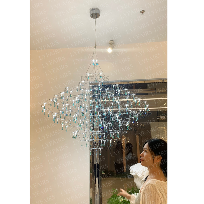 Modern Art Design Firefly Classical Green Crystal Chandelier