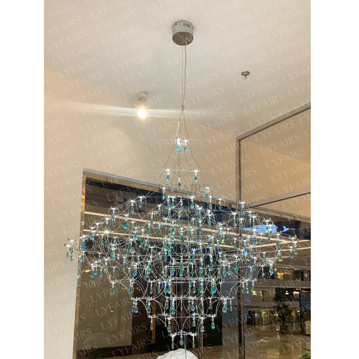 Modern Art Design Firefly Classical Green Crystal Chandelier