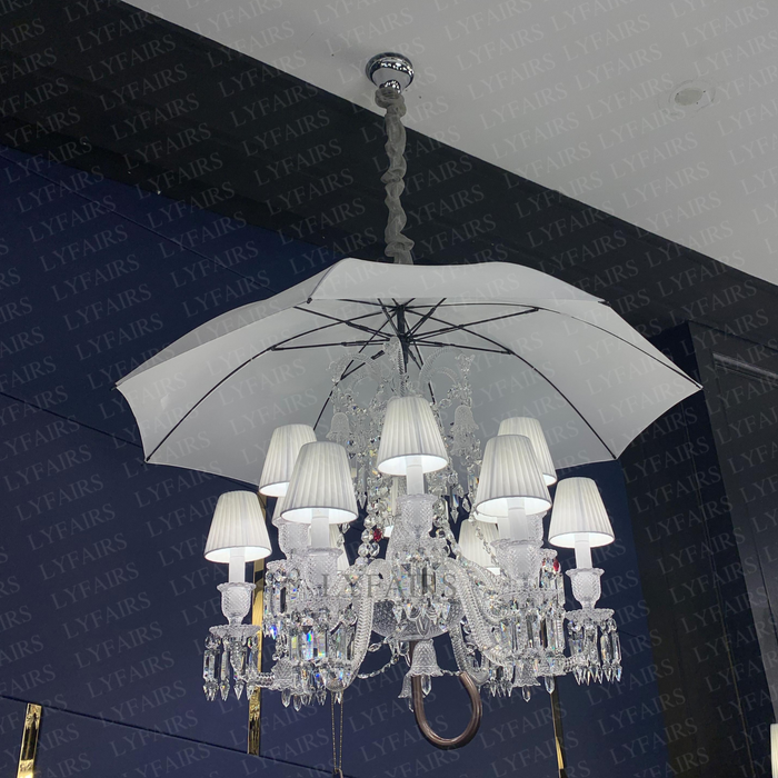 Unique Style Classic Candle Light Crystal Chandelier with Umbrella