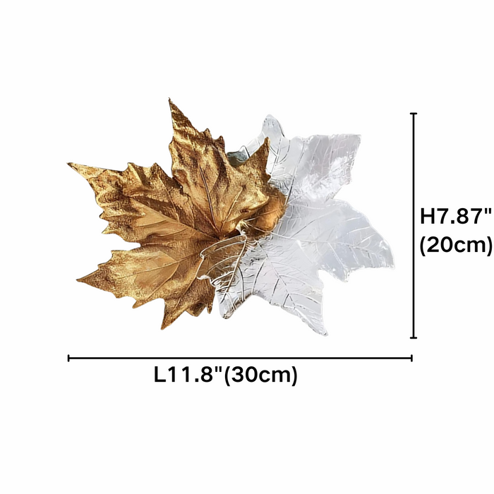 Art Design Brass&Crystal Maple Leaves Wall Lamp