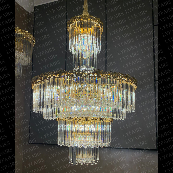 Luxury Empire Wreath Crystal Chandelier for Living Room/Staircase/Foyer