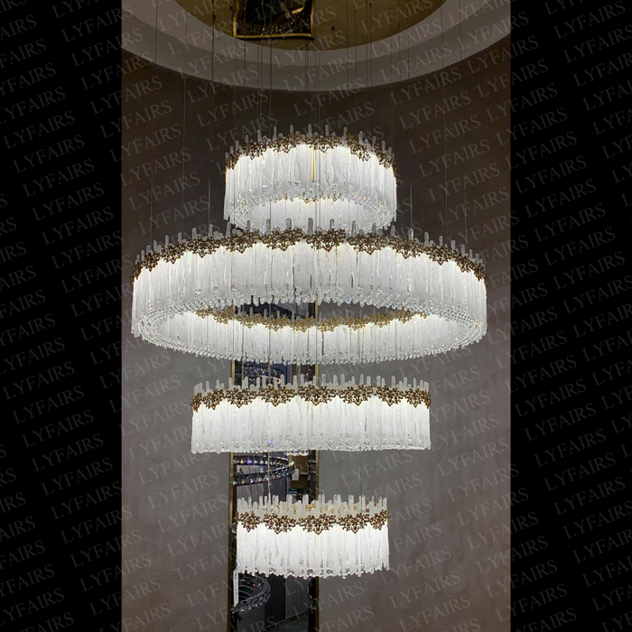 Modern Art Design Melting Ice Glass Chandelier for Living/Dining Room/Bedroom/Staircase/Foyer