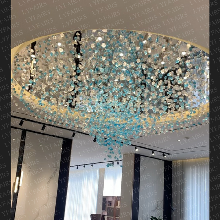 Modern Luxury Multicolor Glass Stone Chandelier for Hotel/Living Room/Restaurant