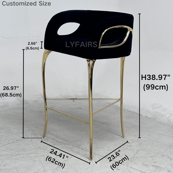 Luxury Brass Eagle-Eye Single Dining Chair