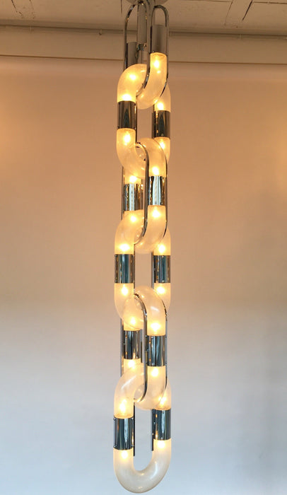 Modern Art Design Glass Chain Chandelier