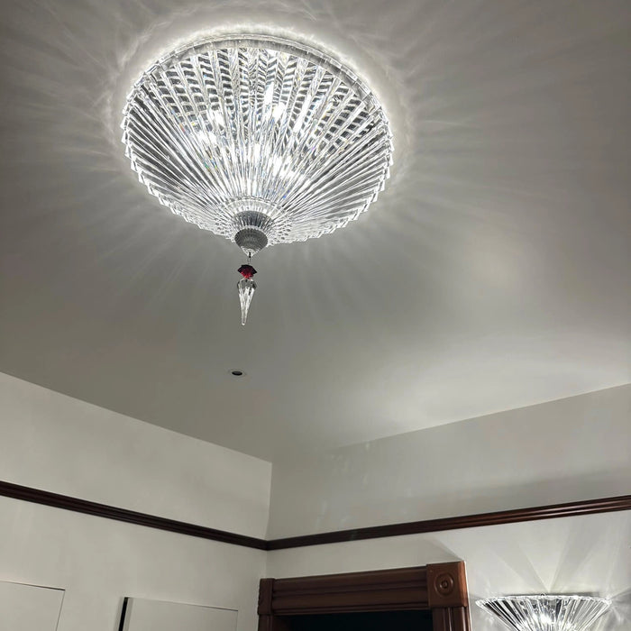 Modern Oriental Classical Flush Mounted Crystal Chandelier