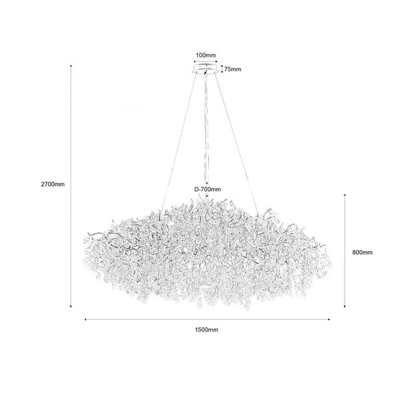 Nuovo lampadario di cristallo moderno e leggero di lusso per sala da pranzo/soggiorno