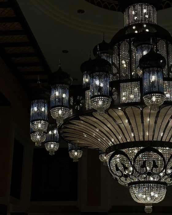 Arabian Nights Ornate Elegance Chandelier for High-ceiling