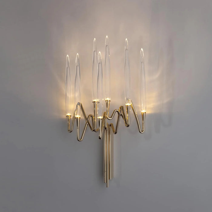 Modern Light Luxury Candlestick Shaped Crystal Wall Sconce