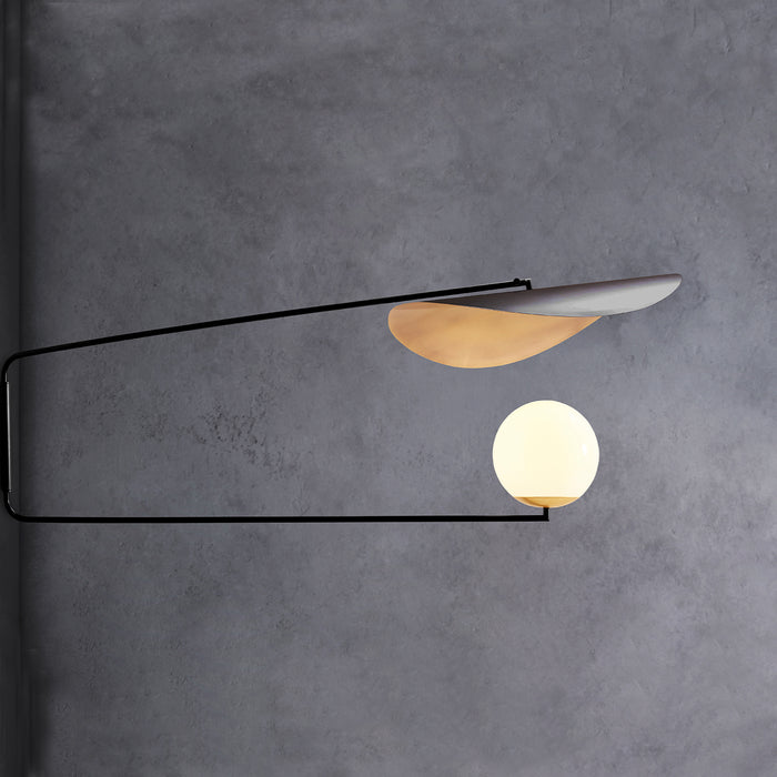 Minimalist 2-Arm Hat Wall Lamp