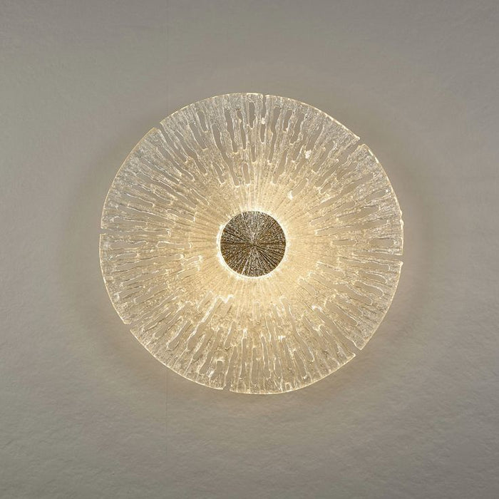 Modern Ice Round Glass Wall Lamp