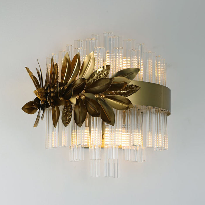 Modern Round/Rectangular Gold Leaves Crystal Chandelier for Living Room/Dining Room