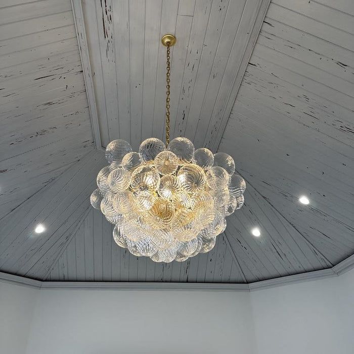 Modern Ball Glass Chandelier for Low-ceiling