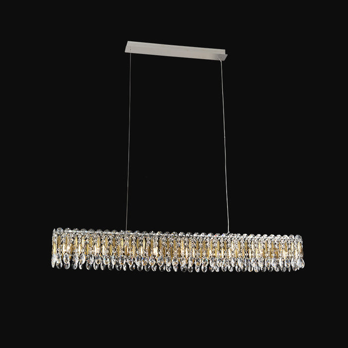 Light Luxury Crystal Beads Drum Collection Flush Mounted/Rectangle/Round Chandelier