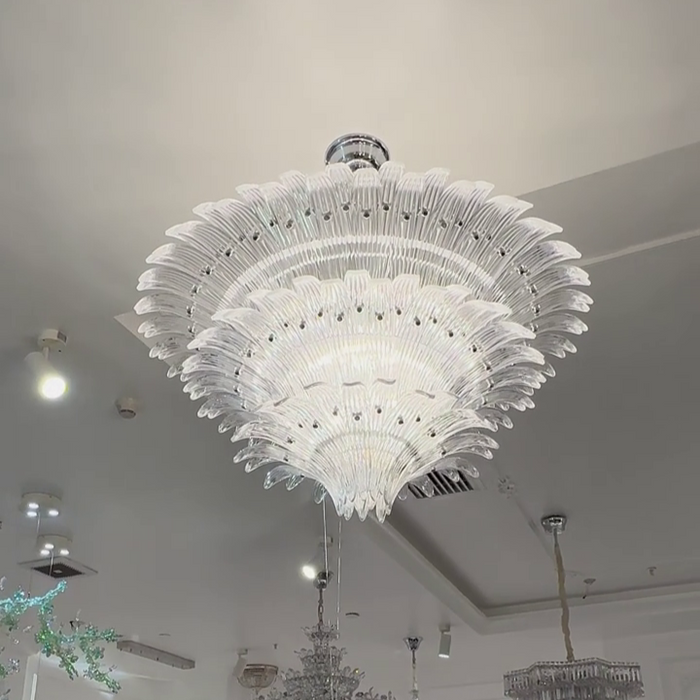 Flower Blossom Art Glass Chandelier for Living Room/Bedroom