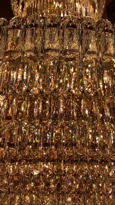 Luxury Gourd Shaped Crystal Chandelier for Staircase/Foyer/Living Room