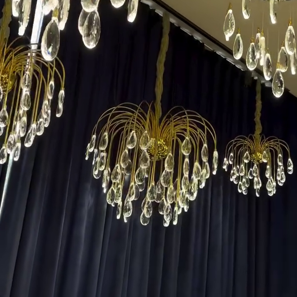 Modern Fortune Tree Crystal Chandelier for Low-ceiling