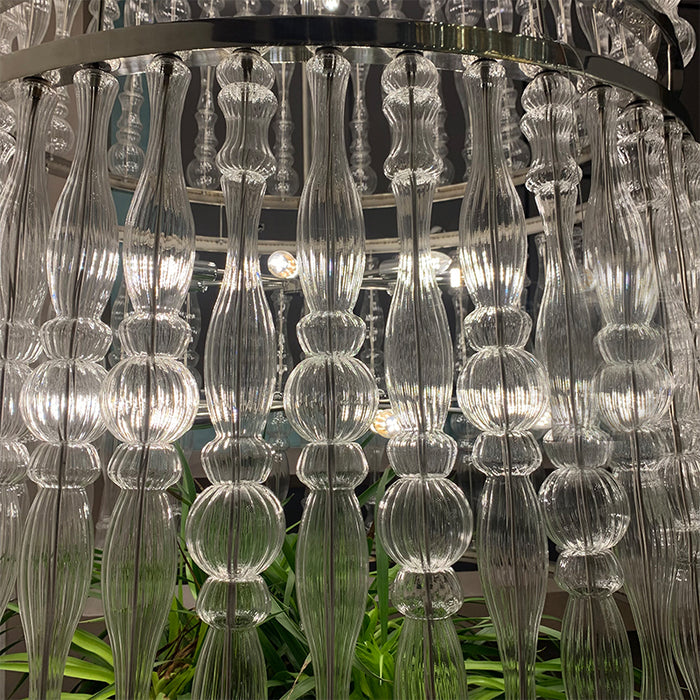 Creative Handmade Glass Cage Chandelier for Living Room/Dining Room/Staircase/Entryway/Foyer