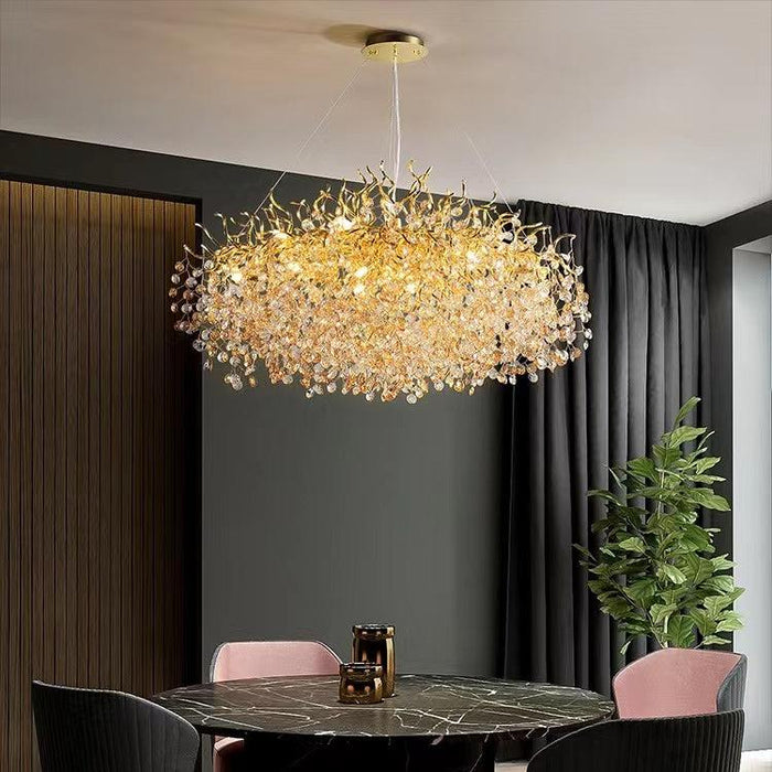 Nuovo lampadario di cristallo moderno e leggero di lusso per sala da pranzo/soggiorno