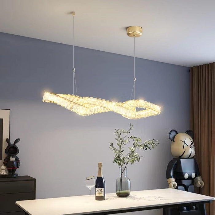 Designer Model Light Luxury Creative Crystal Pendant Chandelier for Dining Room/Kitchen Island
