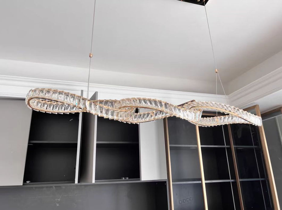 Designer Model Light Luxury Creative Crystal Pendant Chandelier for Dining Room/Kitchen Island