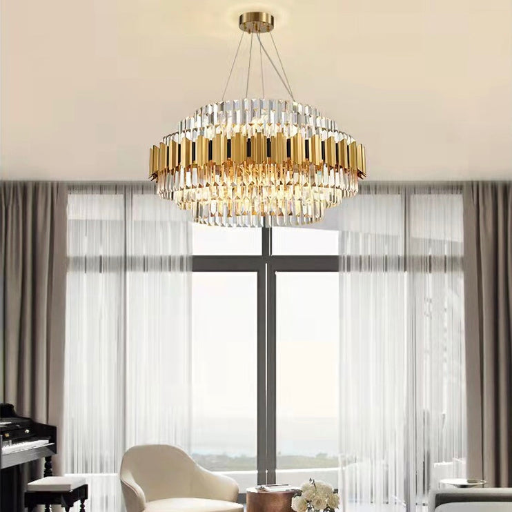 Modern Crystal Chandelier Luxury Living/ Dining Room Ceiling Light Fix ...