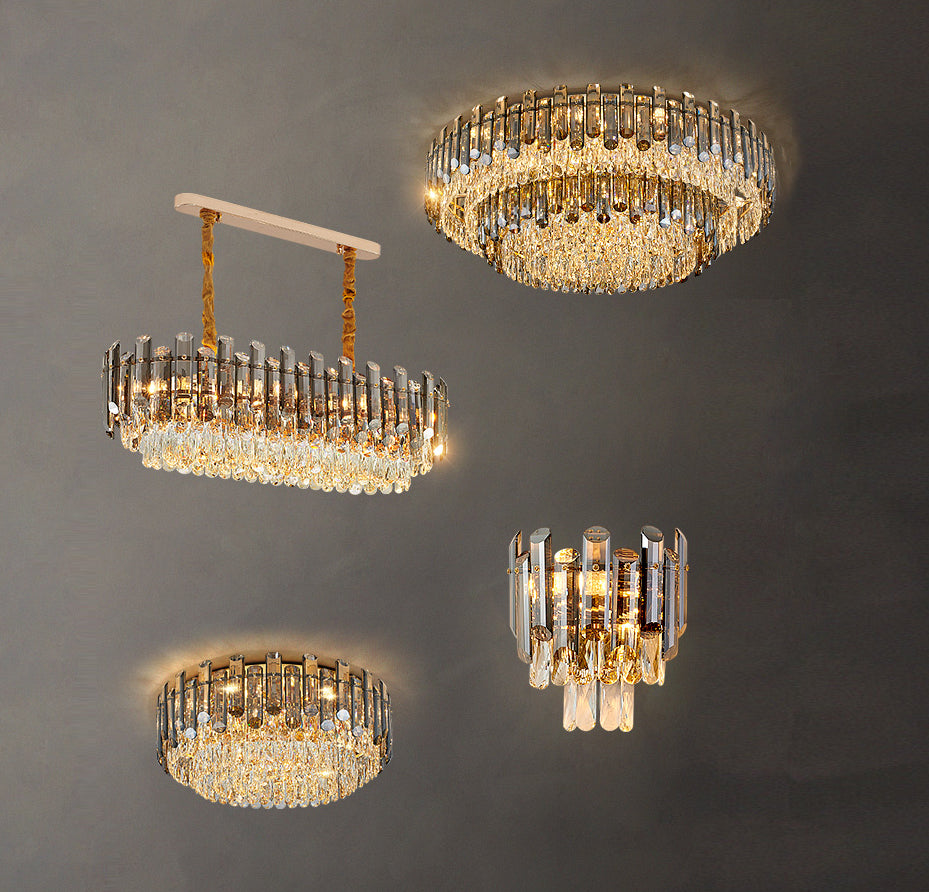 Boat Shaped LED Crystal Chandelier Oval Ceiling Light Fixture For Livi —  Lyfairs