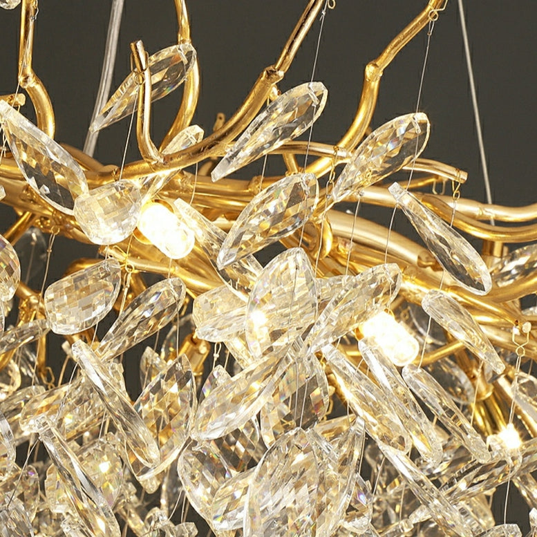 Affordable New French Style Branch Crystal Chandelier Crystal Leaves C ...