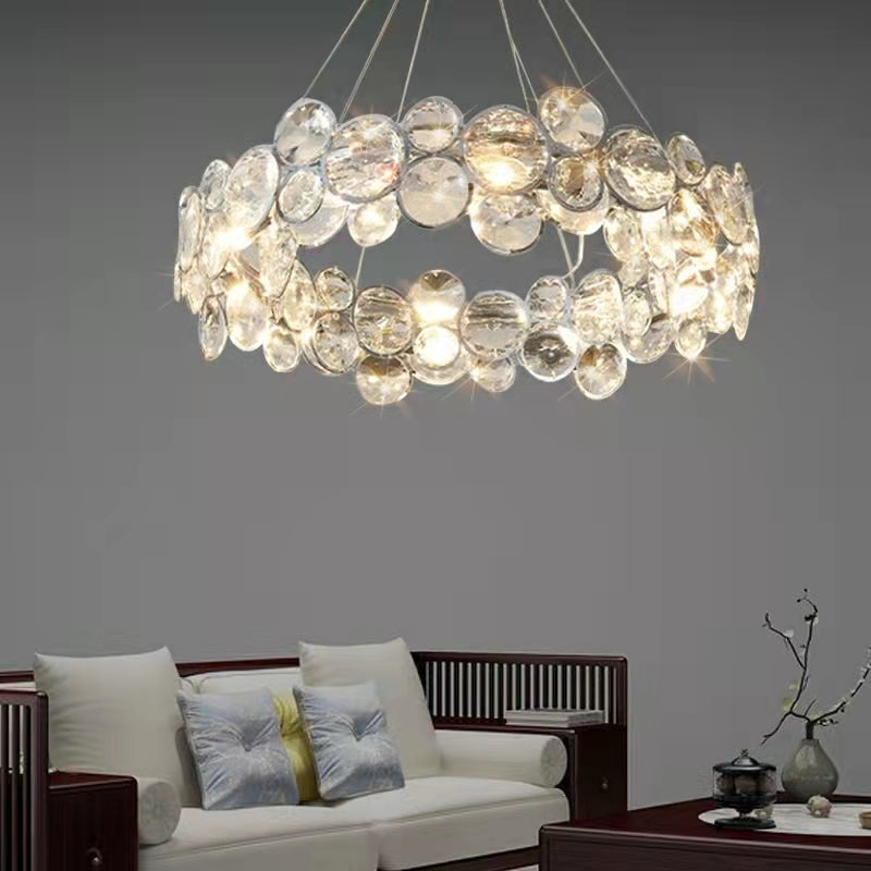 Boat Shaped LED Crystal Chandelier Oval Ceiling Light Fixture For Livi —  Lyfairs