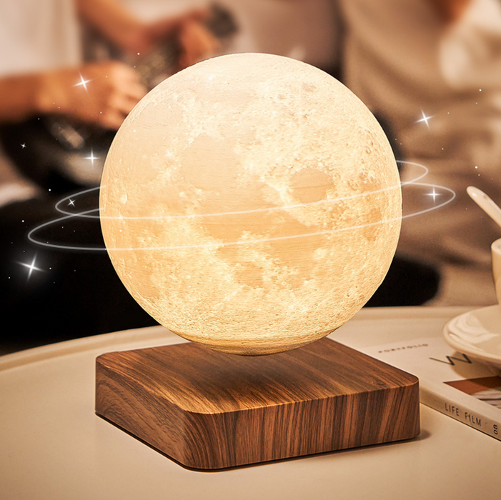 Etokfoks 3D Printed Magnetic Levitation Moon LED Table Lamp With Touch  Sensor Controls MLSX02LT077 - The Home Depot